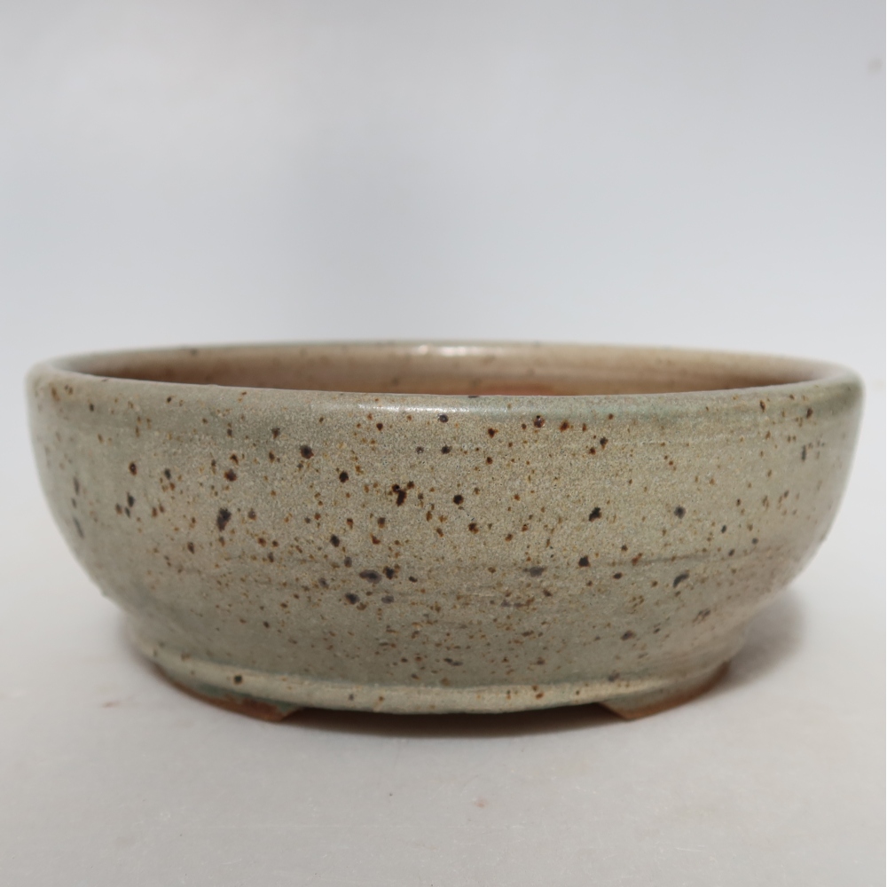 Ceramic bonsai bowl 14,5 x 14,5 x 5,5 cm, colour beige