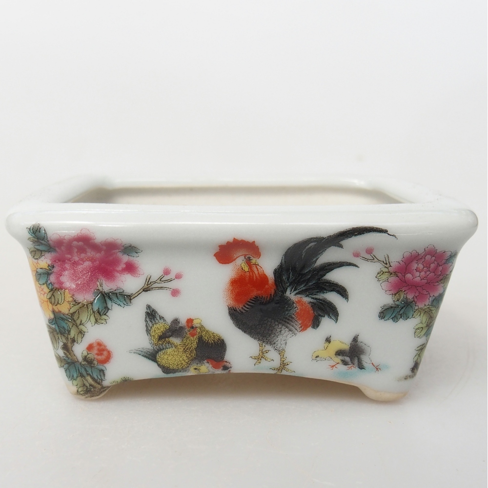 Mini bonsai bowl 8 x 6,5 x 3,5 cm, white