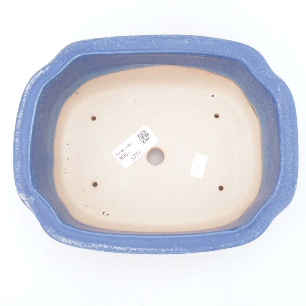 Ceramic bonsai bowl 22,5 x 17,5 x 7,5 cm, color blue