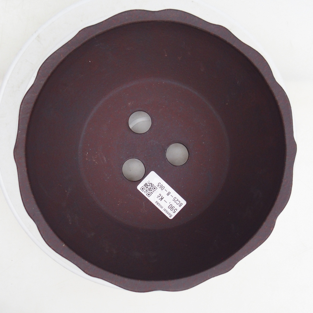 Ceramic bonsai bowl 19 x 19 x 9,5 cm, brown