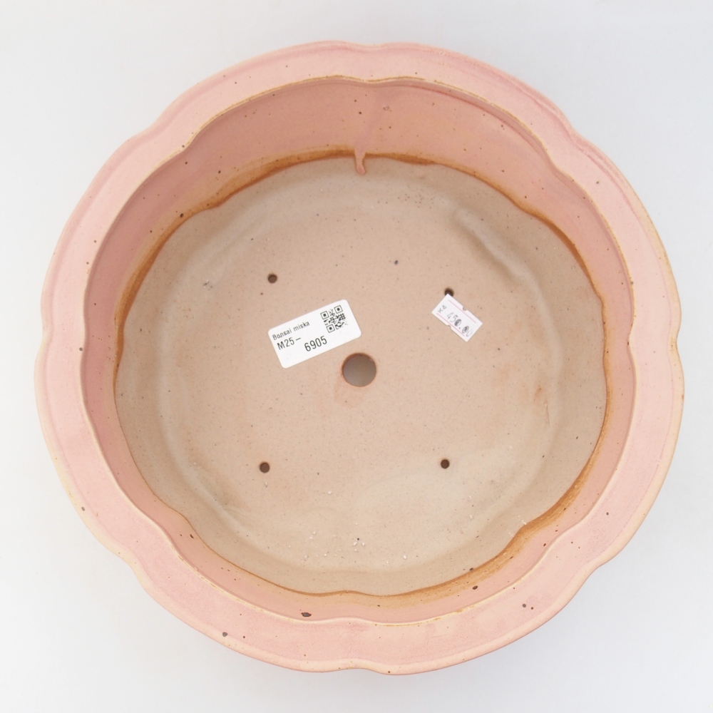 Ceramic bonsai bowl 26 x 26 x 8 cm, pink