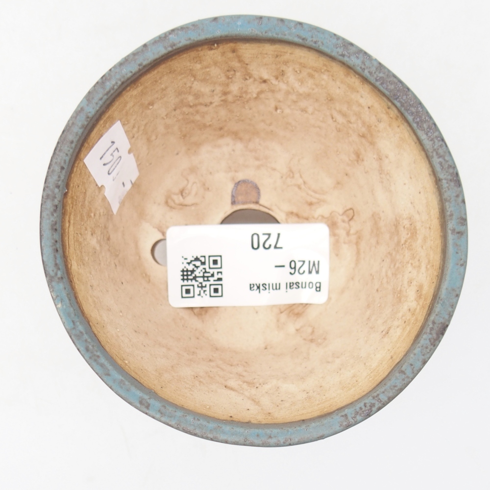 Ceramic bonsai bowl 8,5 x 8,5 x 5 cm, colour blue