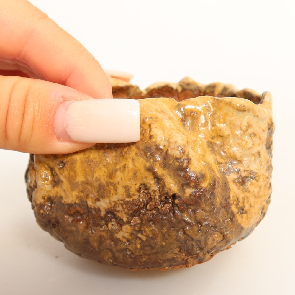 Ceramic Shell, 7.5 x 7 x 6 cm, brown