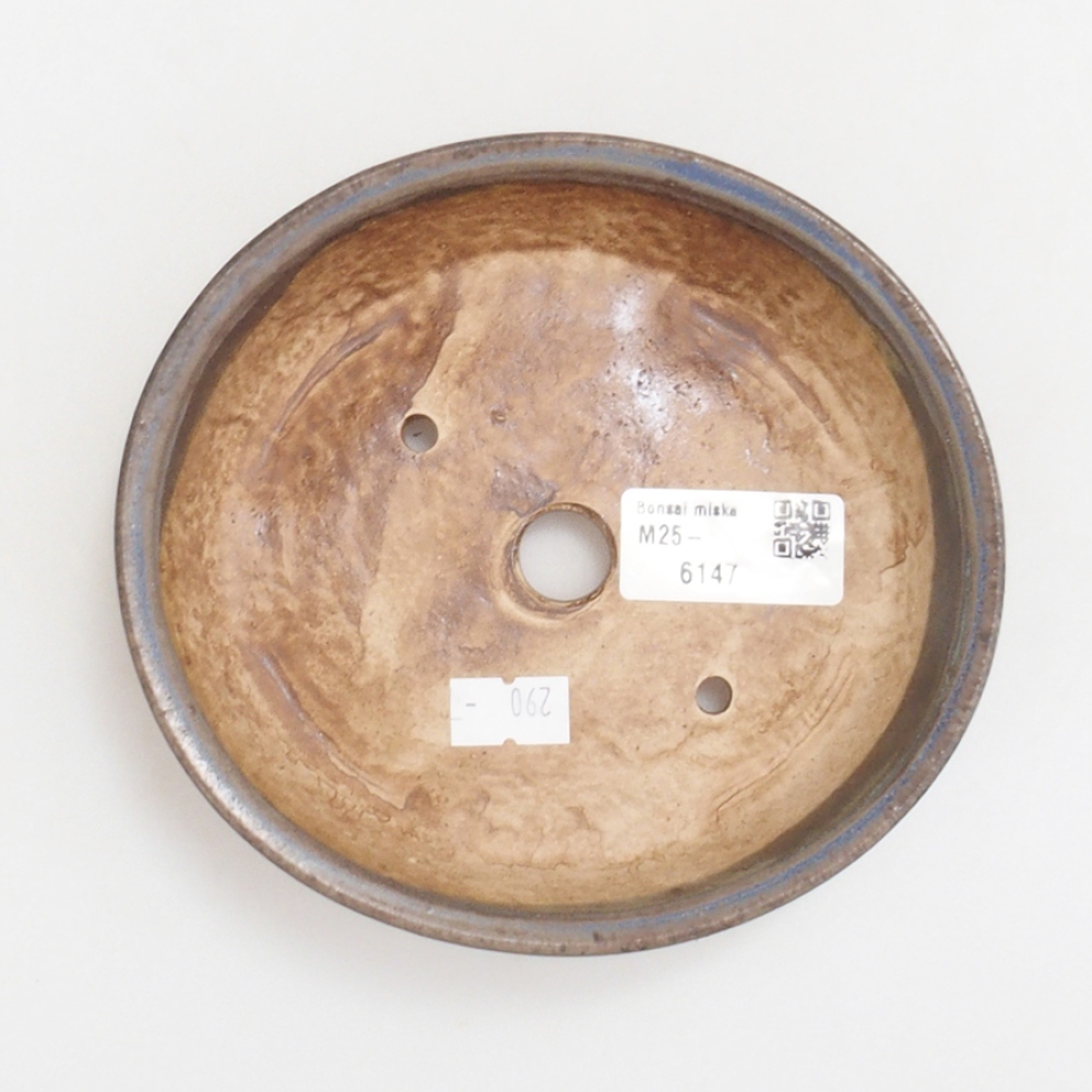 Ceramic bonsai bowl 15 x 13,5 x 3,5 cm, color blue