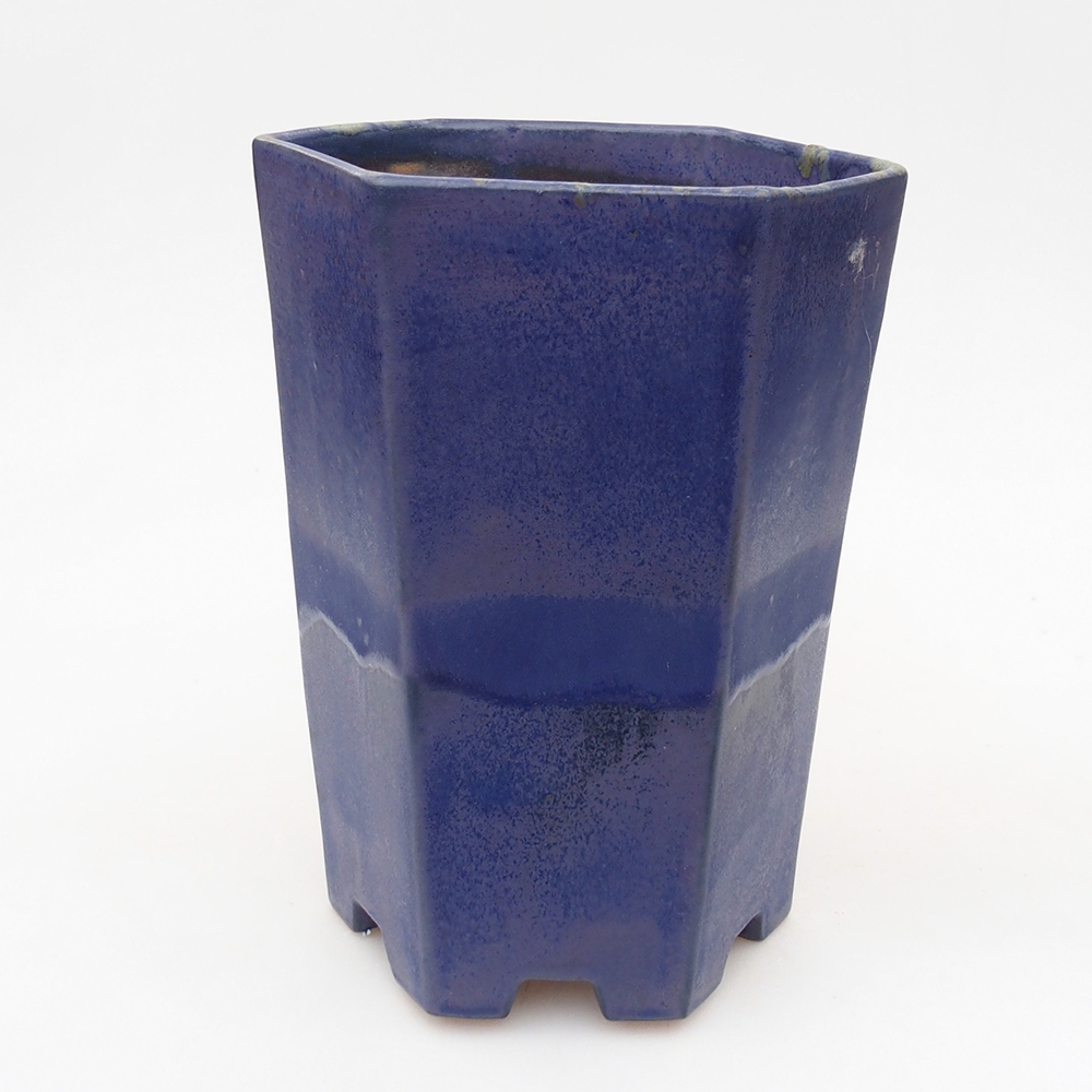 Ceramic bonsai bowl 13 x 11,5 x 17 cm, colour blue