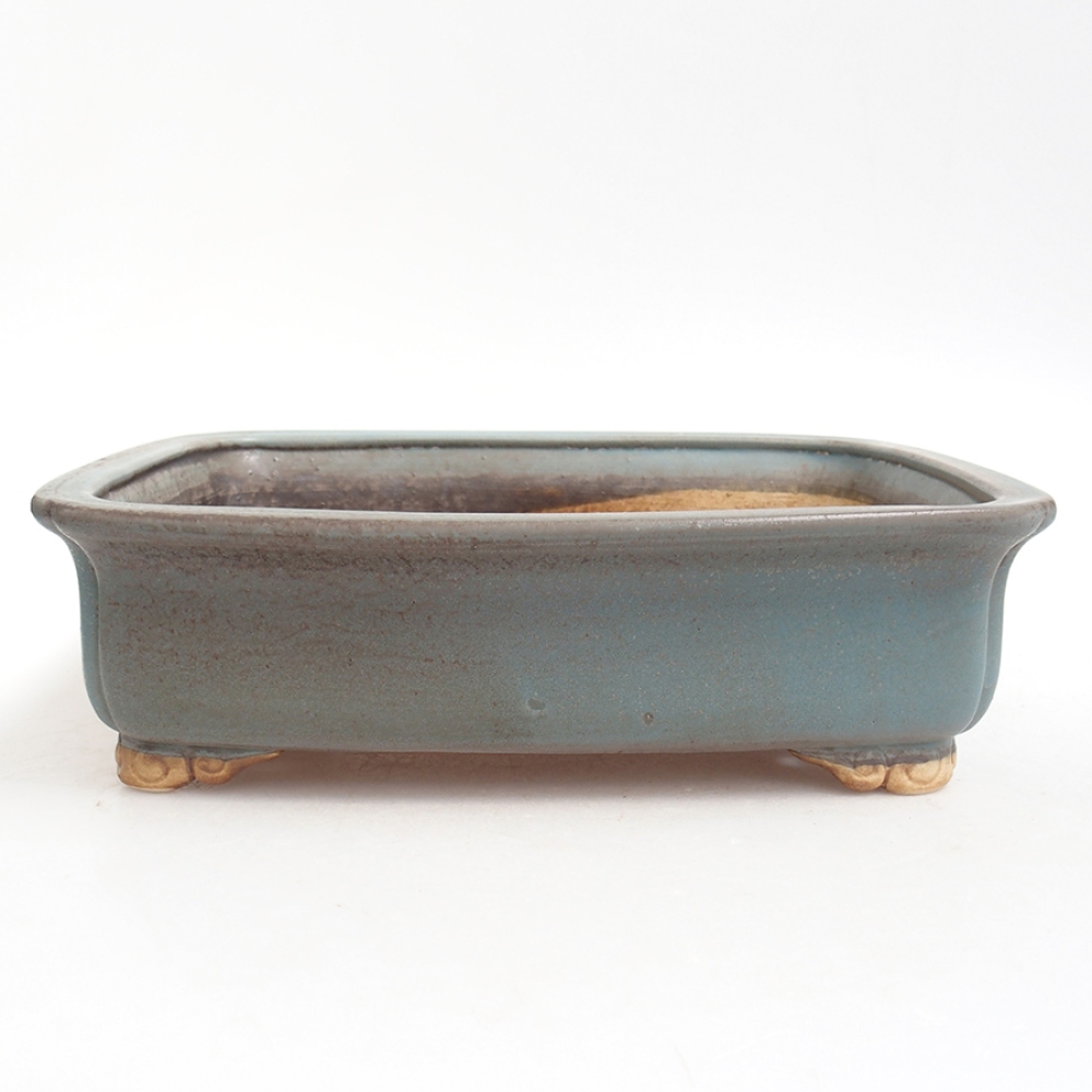 Ceramic bonsai bowl  25 x 20 x 7,5  cm, color  blue