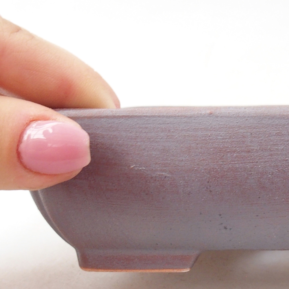 Ceramic bonsai bowl 14 x 11 x 4 cm, color metallic