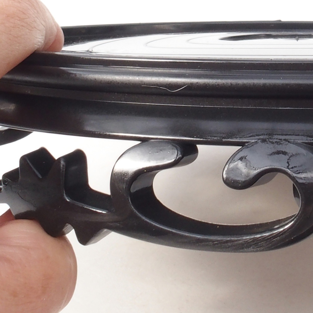 Bonsai table plastic round 21 x 21 x 5  cm, color black