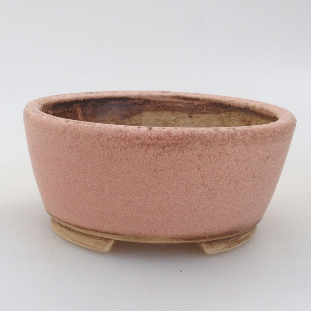 Ceramic bonsai bowl 10,5 x 9 x 4 cm, color pink