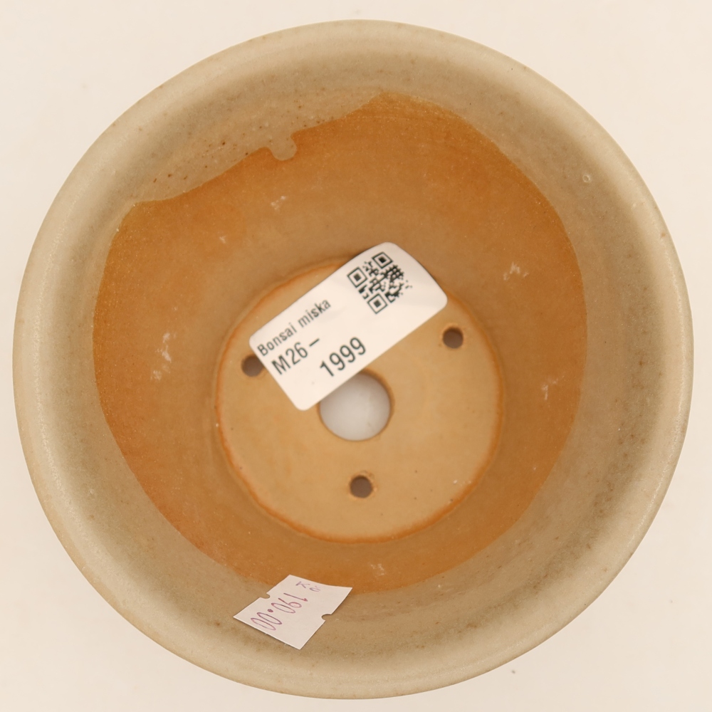 Ceramic bonsai pot, 11 x 11 x 7 cm, gray