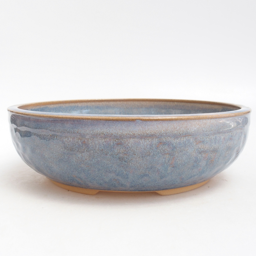 Ceramic bonsai bowl 22 x 22 x 6,5 cm, colour blue