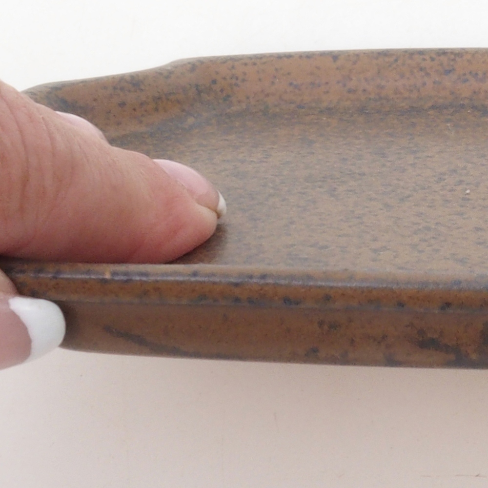 Ceramic bowl H03 - 17 x 12.5 x 1 cm - brown