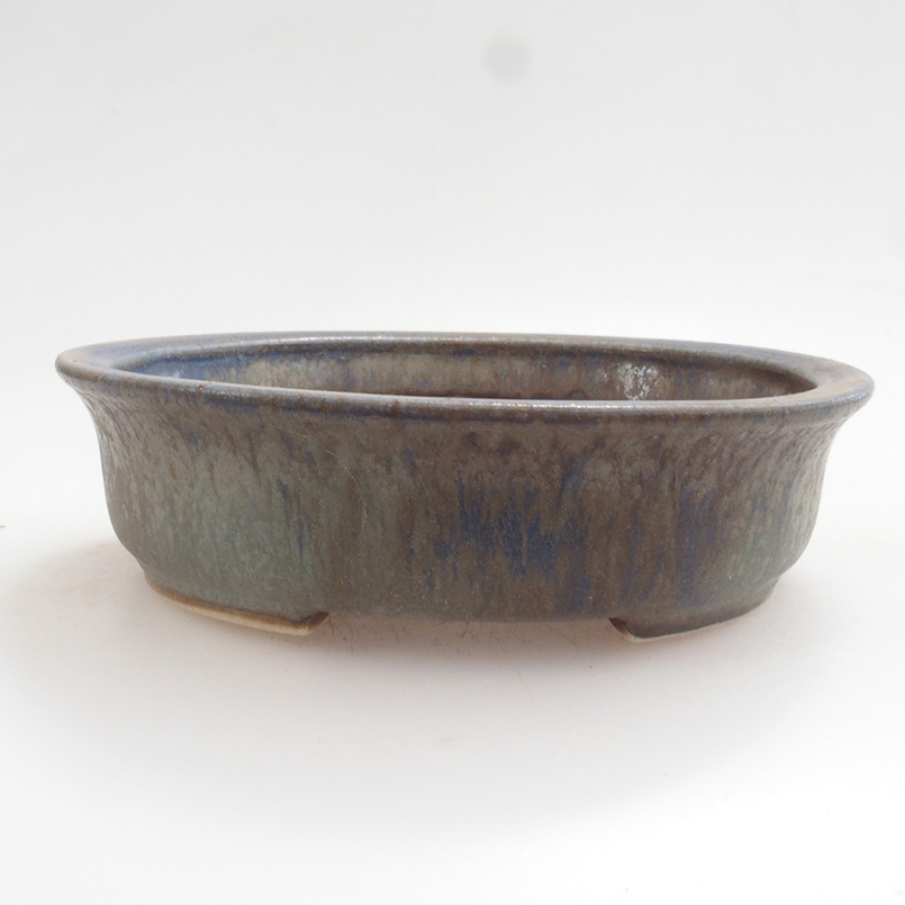 Ceramic bonsai bowl 12 x 11,5 x 3 cm, color blue