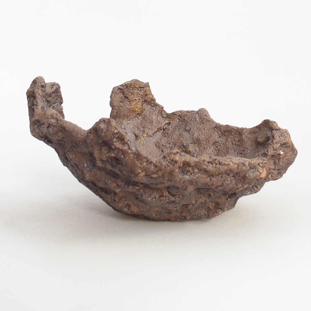 Ceramic shell 19 x 15 x 14 cm , colour brown