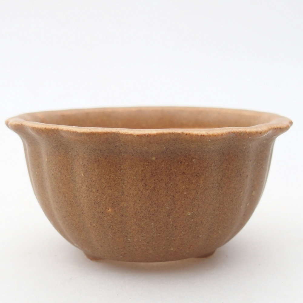 Mini bonsai bowl 7,5 x 7,5 x 3,5 cm, brown