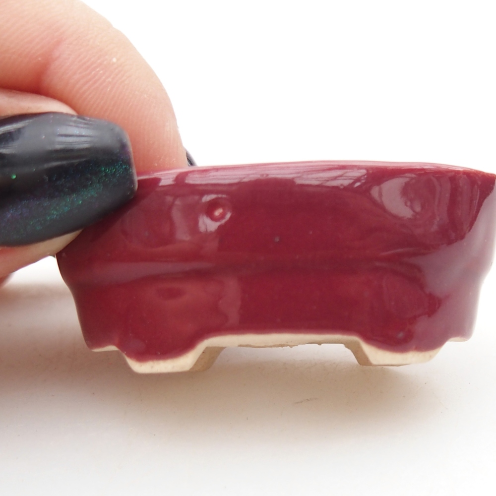 Mini bonsai bowl 4 x 2,5 x 2 cm, burgundy