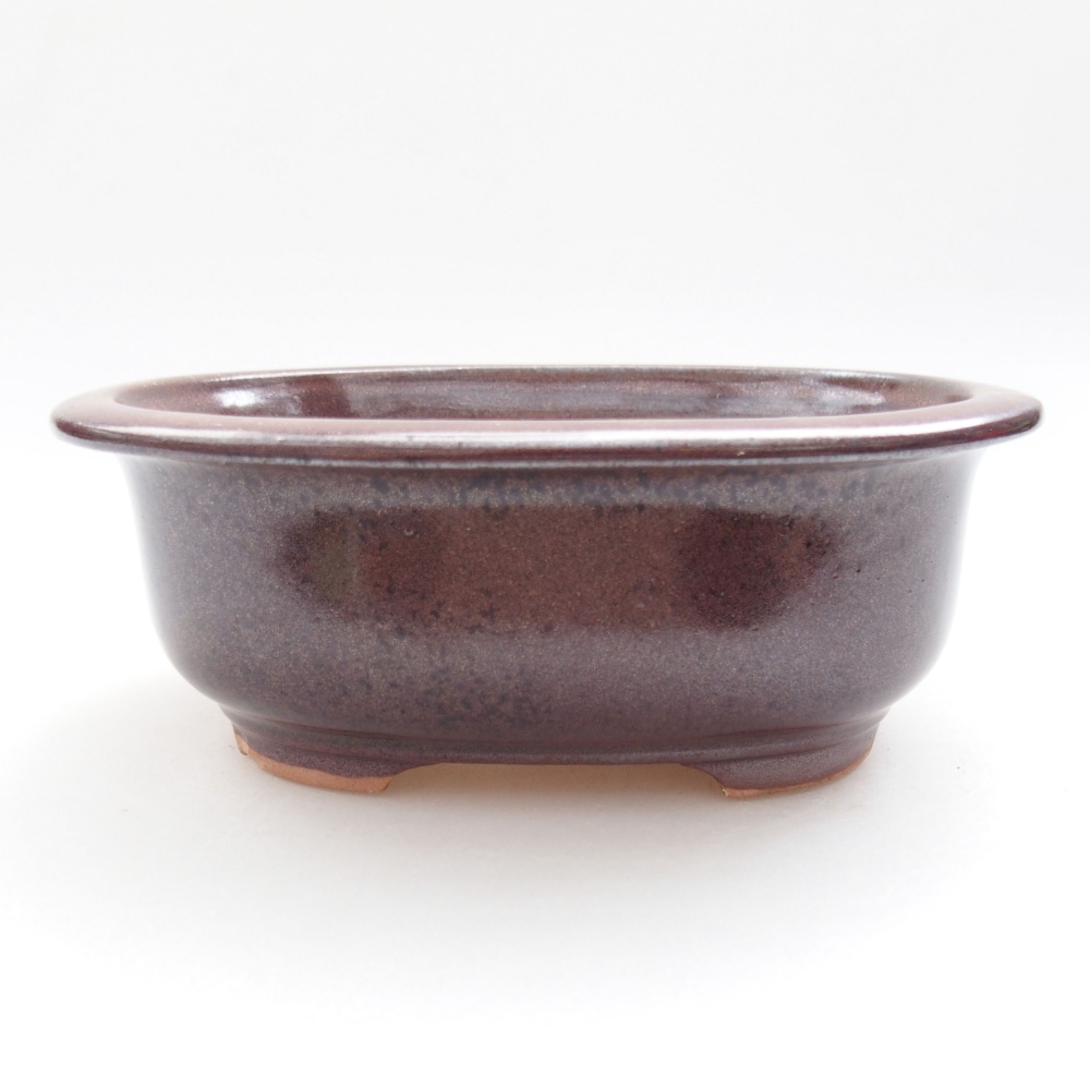 Ceramic bonsai bowl 15,5 x 12 x 6 cm, color brown