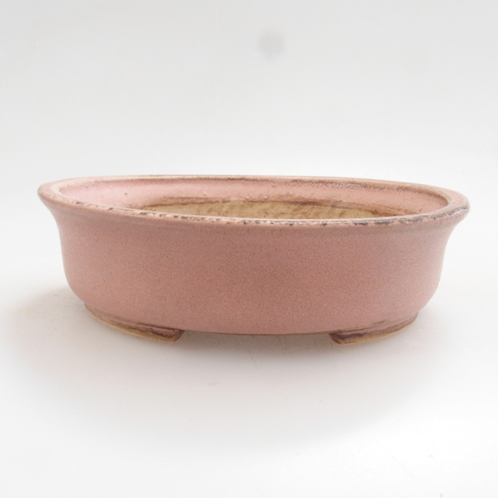 Ceramic bonsai bowl 12 x 11,5 x 3 cm, color pink