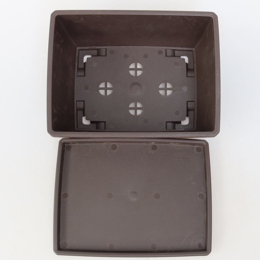 MP-1 Brown Plastic Bonsai Pot - 15 x 11 x 6 cm
