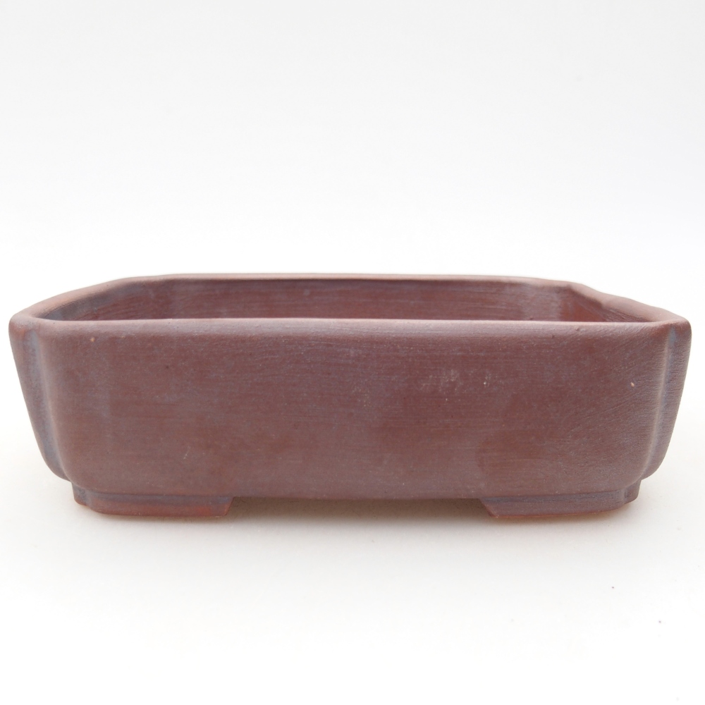 Ceramic bonsai bowl 15 x 12 x 4,5 cm, metal colour