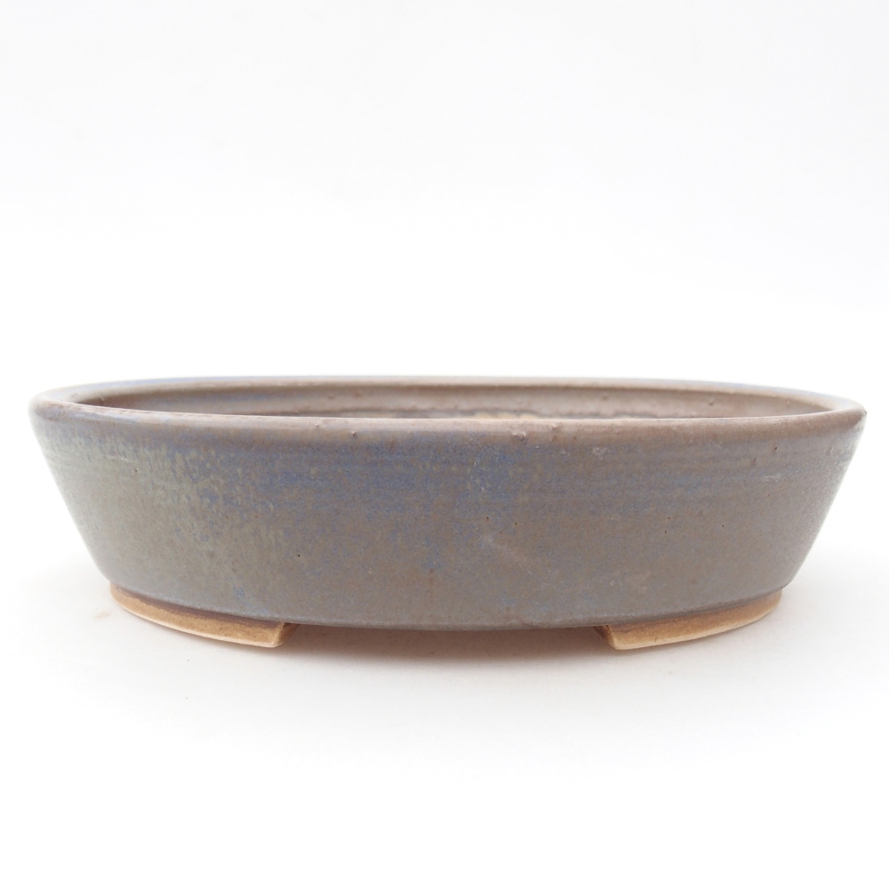 Ceramic bonsai bowl 18,5 x 16,5 x 4,5 cm, colour blue