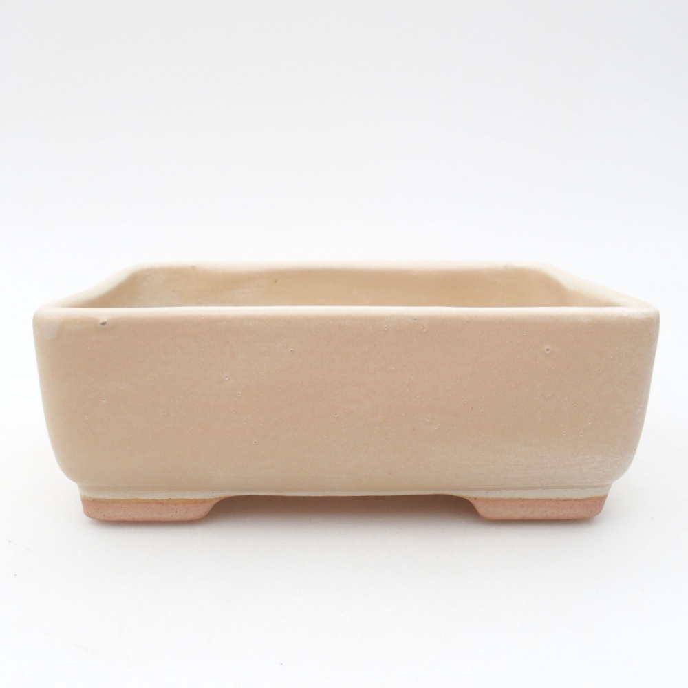 Ceramic bonsai bowl  15 x 11 x 5,5 cm, color beige