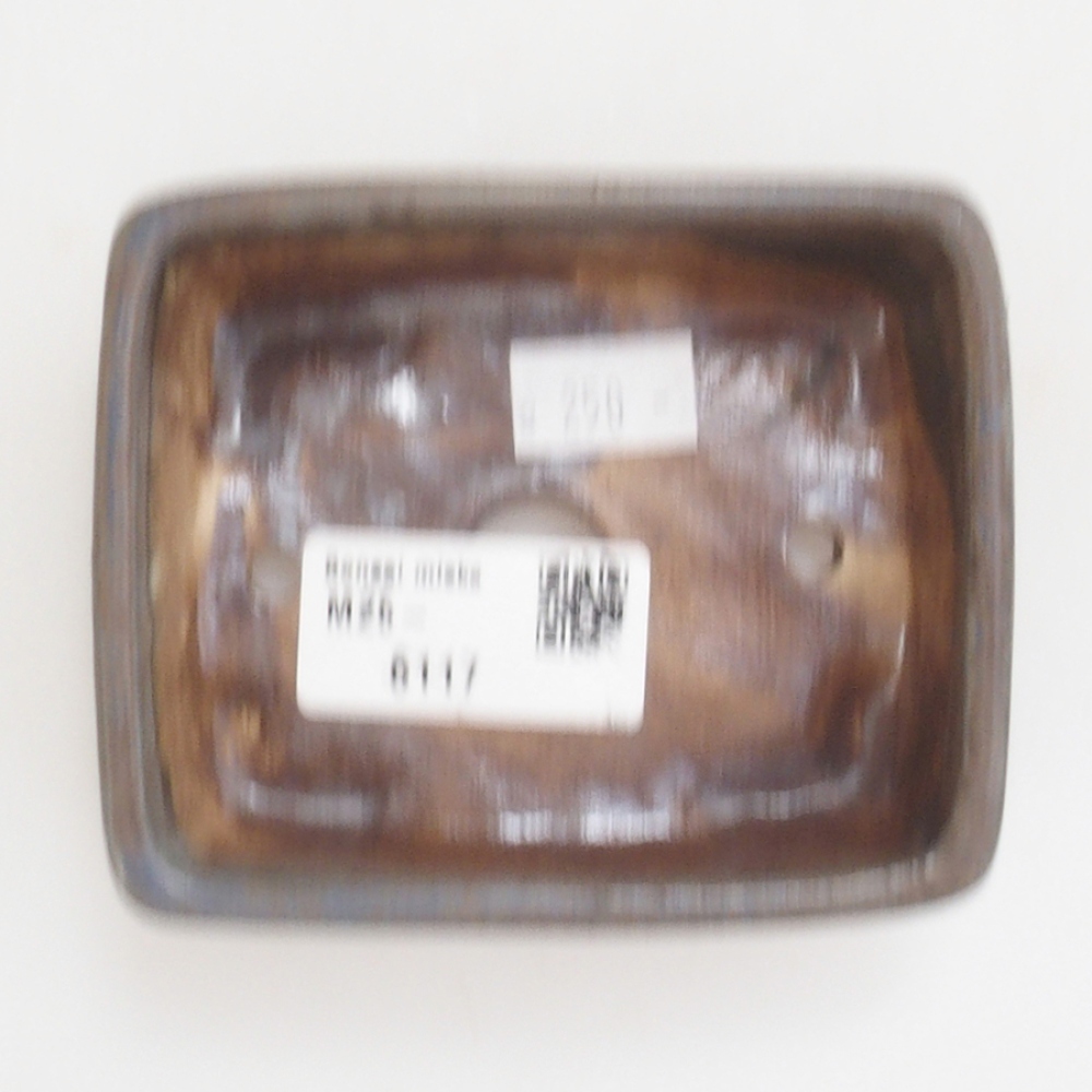 Ceramic bonsai bowl 9,5 x 8 x 3,5 cm, color brown