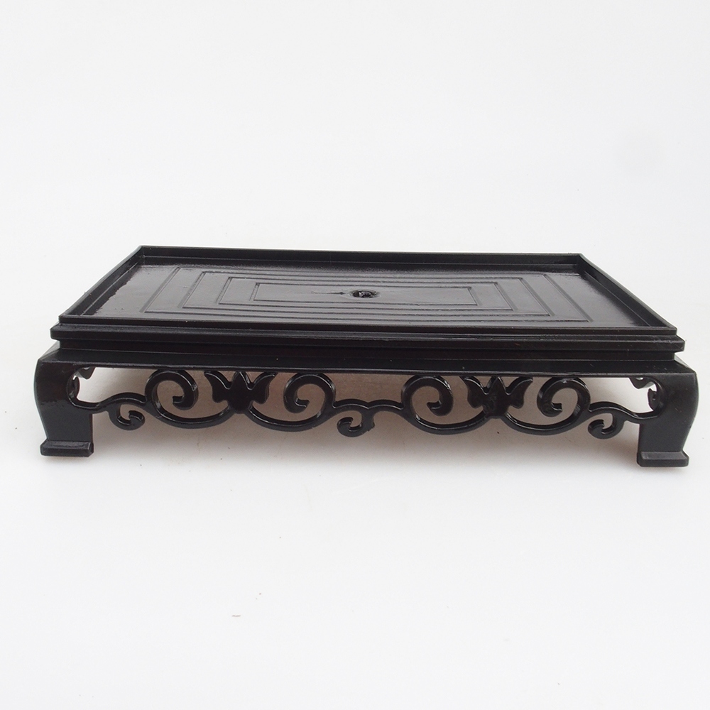 Bonsai table plastic rectangular 15,5 x 10 x 3  cm, color black