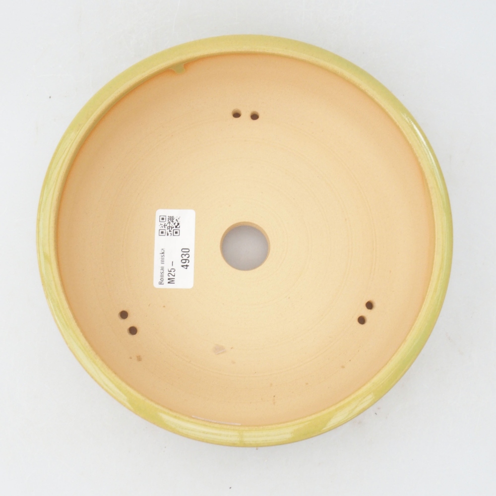 Ceramic bonsai bowl 19 x 19 x 5 cm, color green
