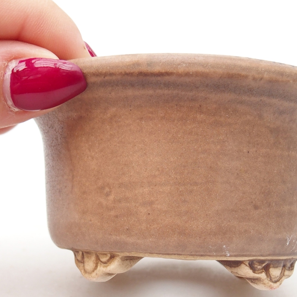 Ceramic bonsai bowl 9 x 9 x 3,5 cm, color pink