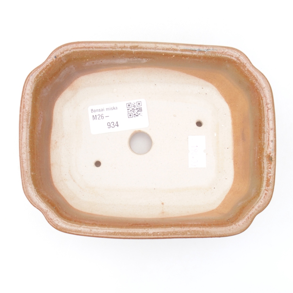Ceramic bonsai bowl 15,5 x 12 x 4,5 cm, brown