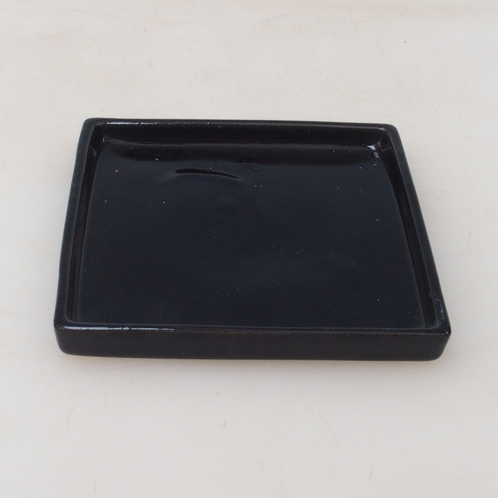 Bonsai bowl square M - 10 x 10 x 1.5 cm - black