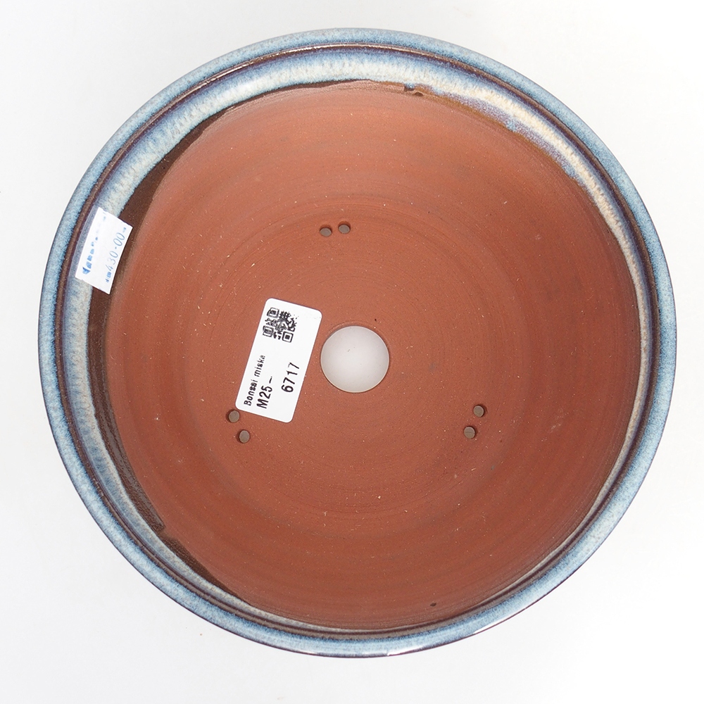 Ceramic bonsai bowl 19 x 19 x 6 cm, colour blue