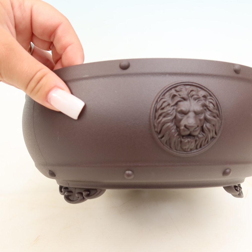 MP-26 Brown Plastic Bonsai Pot - 20 x 20 x 9 cm