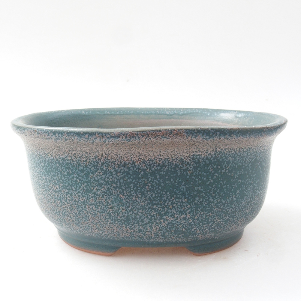 Ceramic bonsai bowl 12 x 10 x 5,5 cm, color blue