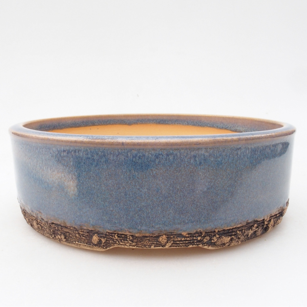 Ceramic bonsai bowl 17 x 17 x 5,5 cm, blue