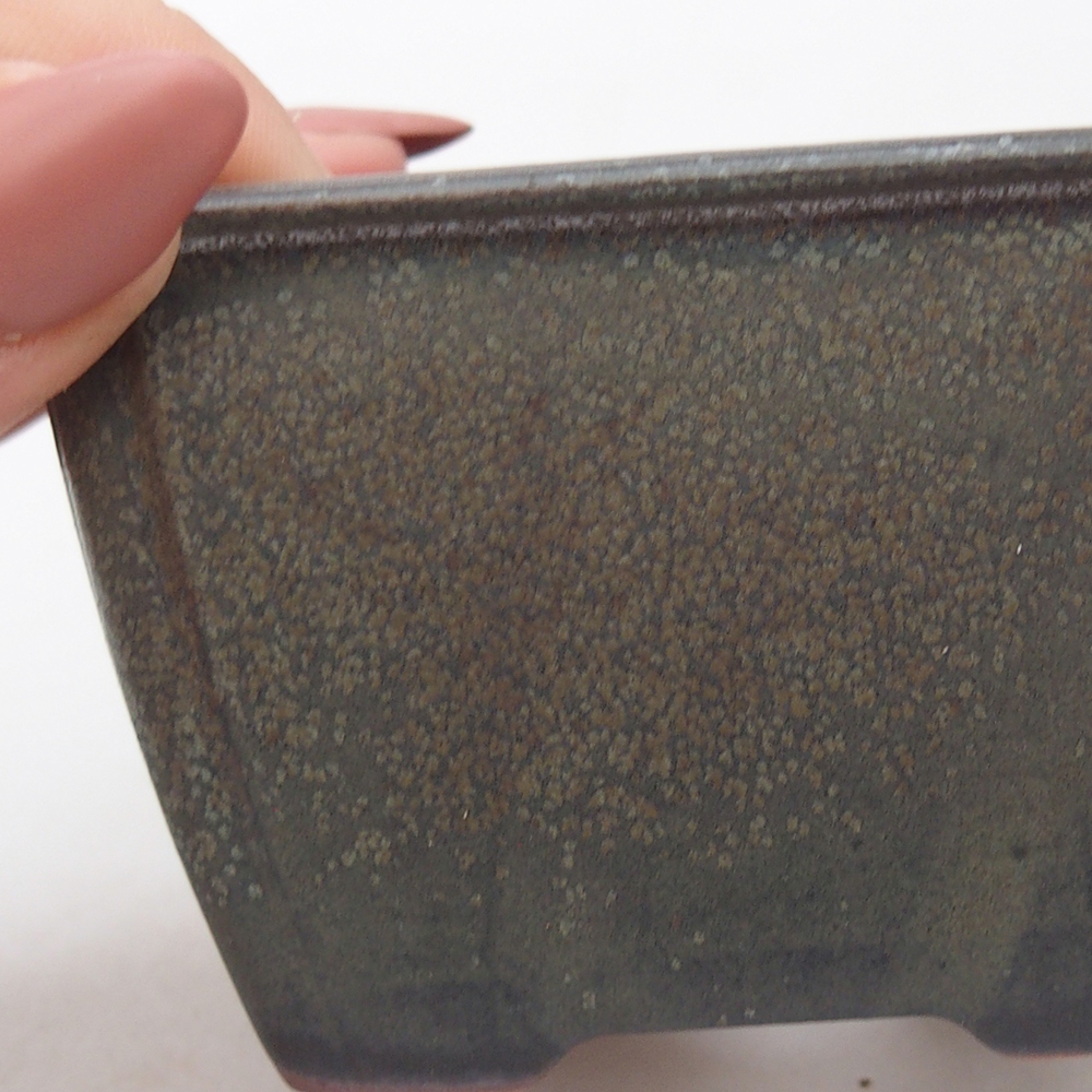 Ceramic bonsai bowl 8,5 x 8,5 x 5 cm, grey