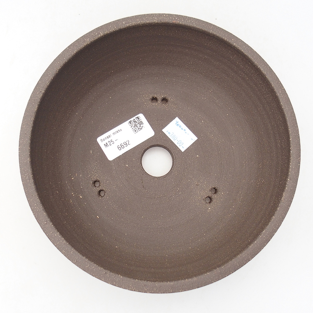 Ceramic bonsai bowl 18,5 x 18,5 x 6 cm, brown