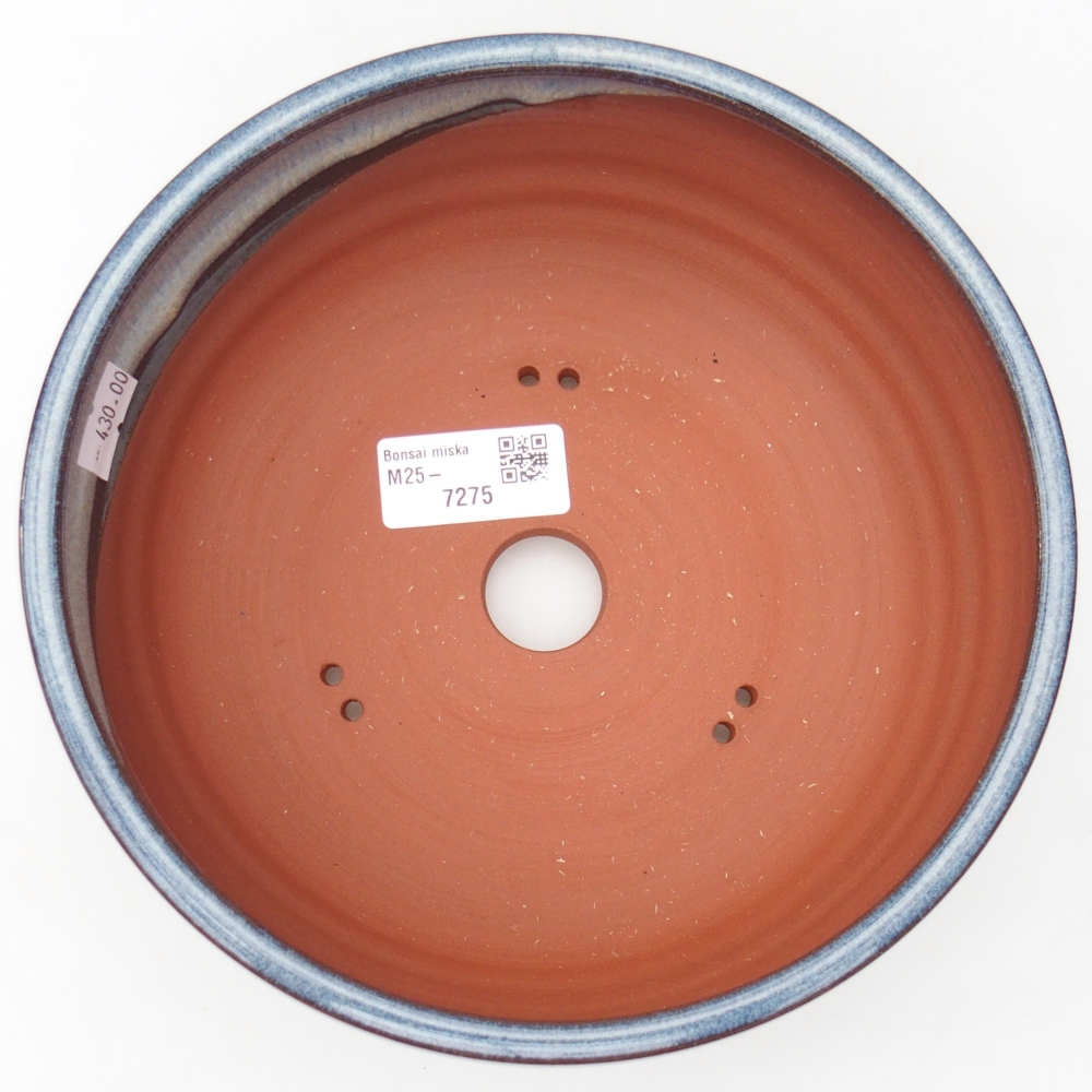 Ceramic bonsai bowl 19 x 19 x 7 cm, colour blue
