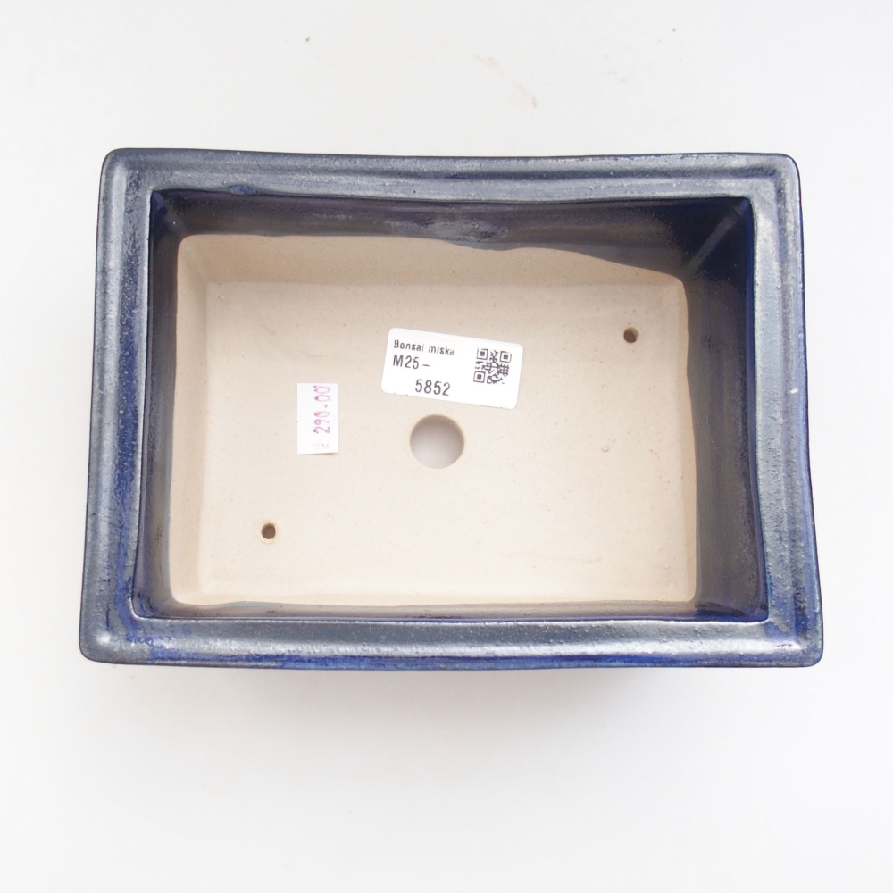 Ceramic bonsai bowl 18,5 x 13 x 6,5 cm, color blue