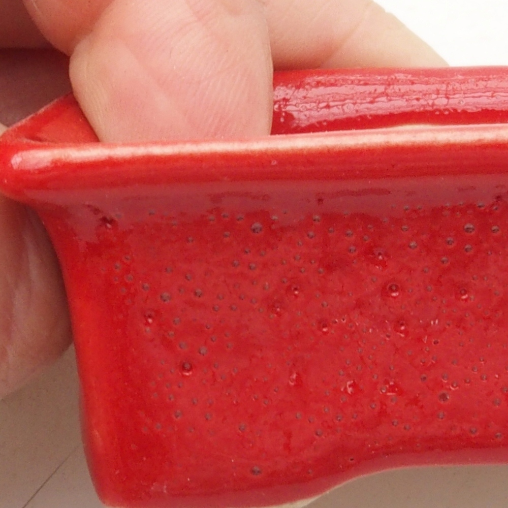 Mini bonsai bowl 5,5 x 4 x 2,5 cm, color red