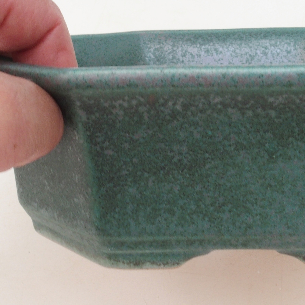 Bonsai bowl H14 - 17.5 x 17.5 x 6 - green