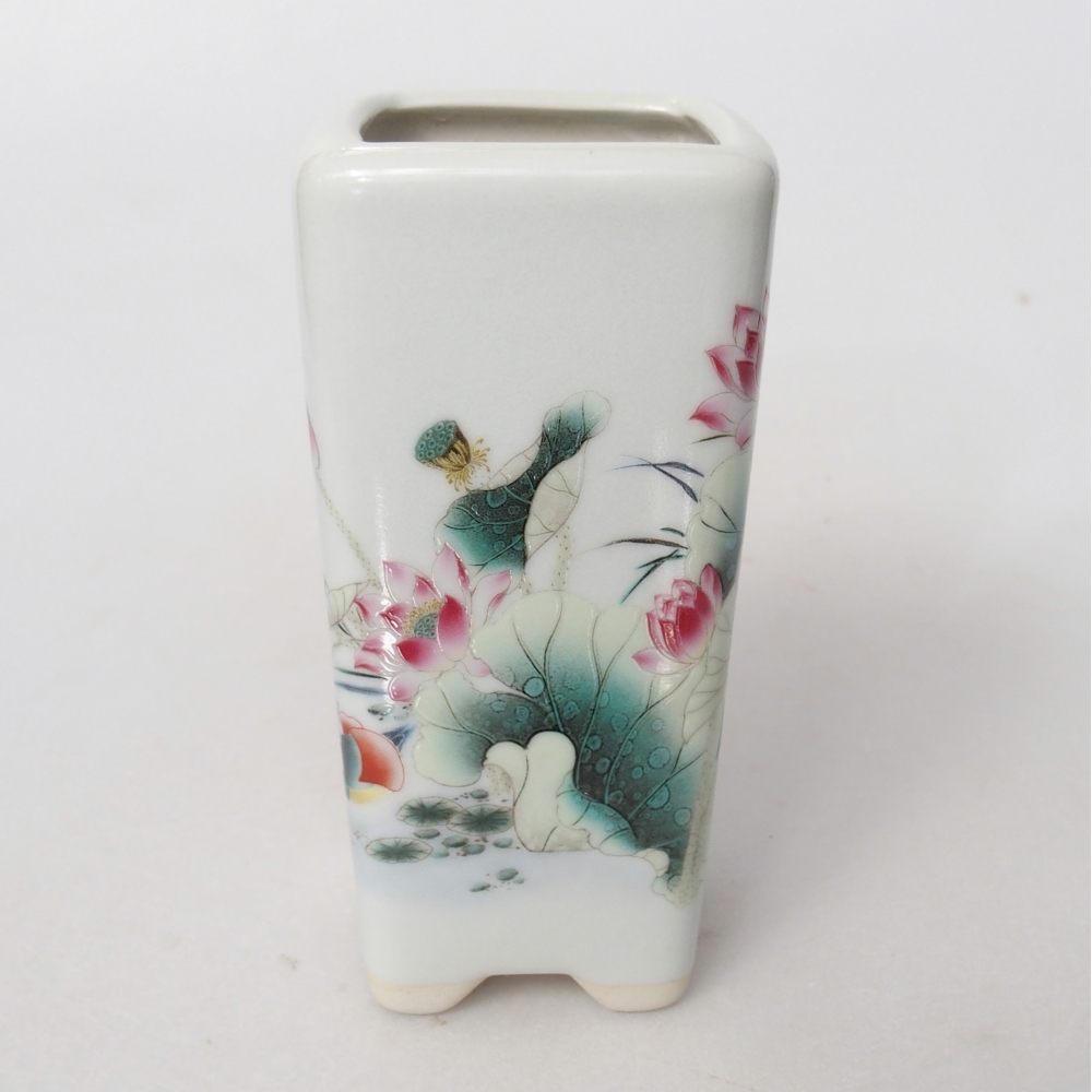 Ceramic bonsai bowl 5,5 x 5,5 x 12 cm, colour white