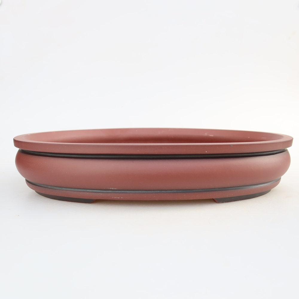 Ceramic Bowl  31 x 23.5 x 5.5 cm, brick red