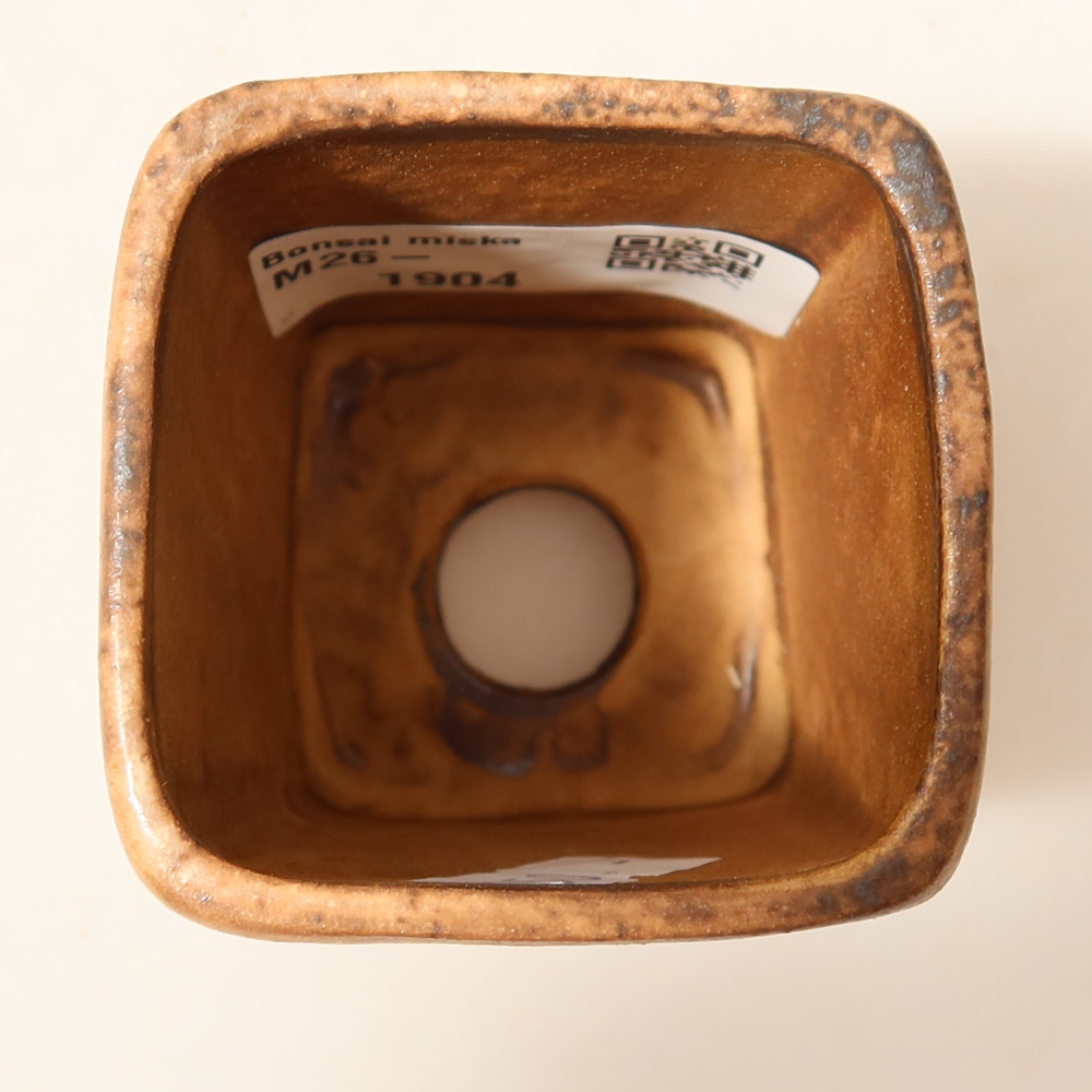 Ceramic bonsai pot, 5 x 5 x 6.5 cm, pink