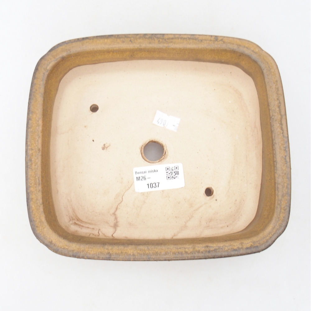 Ceramic bonsai bowl 19 x 17 x 6 cm, brown