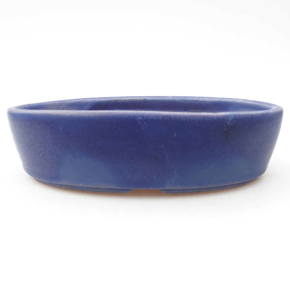 Ceramic bonsai bowl 16,5 x 11,5 x 4,5 cm, colour blue