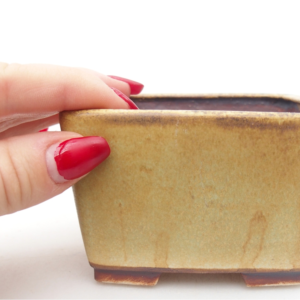 Ceramic bonsai bowl 8,5 x 8,5 x 5,5 cm, green