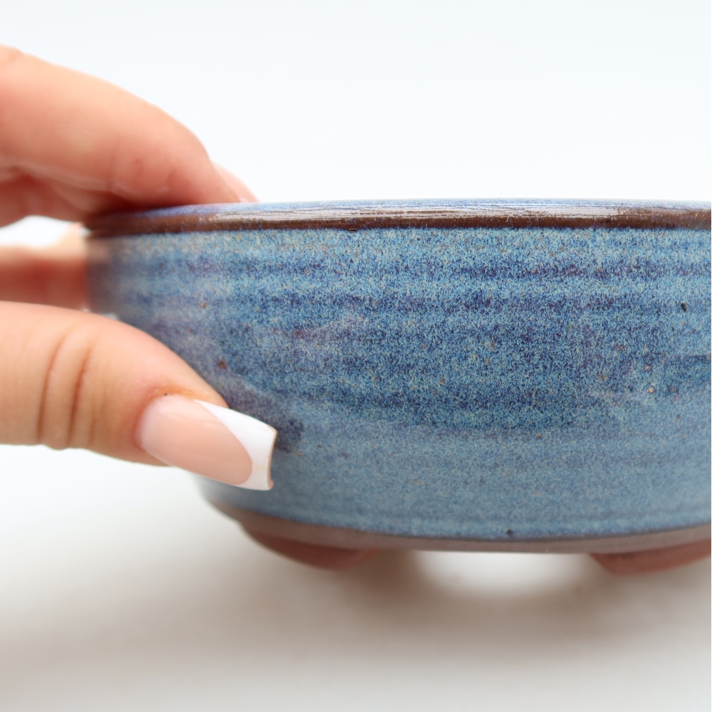 Ceramic bonsai bowl 15 x 15 x 5,5 cm, colour blue