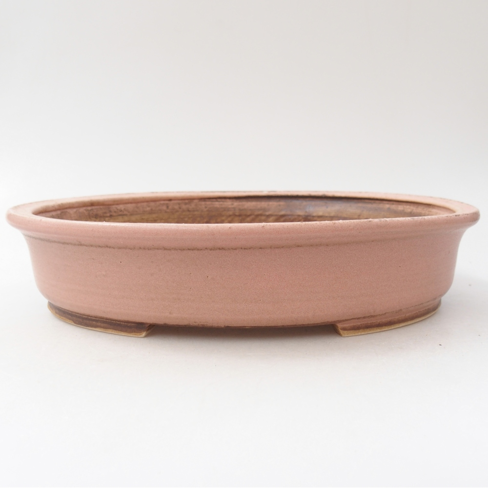 Ceramic bonsai bowl 24 x 21 x 5 cm, pink